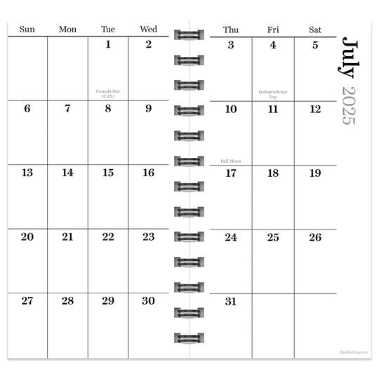 TF Publishing 2025-2026 Grass Green Small Weekly/Monthly Planner